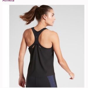Athelta 2-in-1 Ultimate Support Top Black with Built In Bra